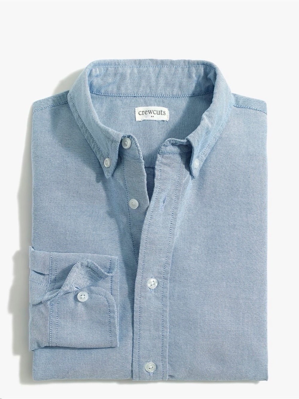 Crewcuts Light Blue Casual Button-Down Oxford Shirt - Boys 4/5
